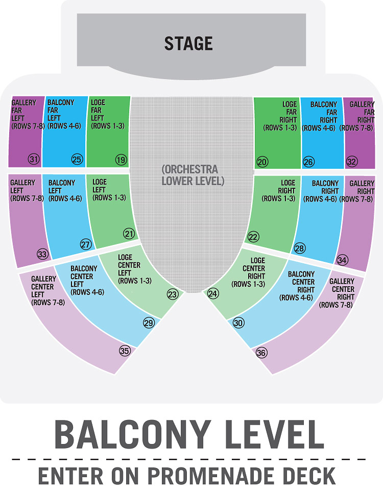 Balcony Level Seating Chart Balcony
